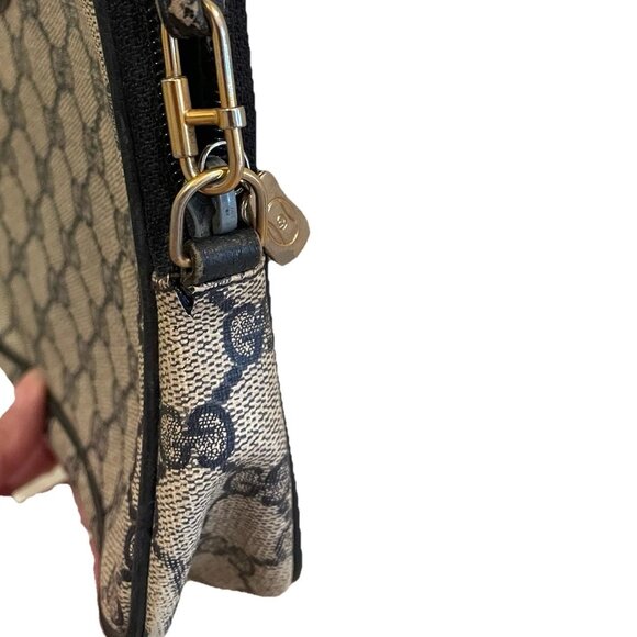 VTG GUCCI PVC Leather GG Supreme Crossbody Shoulder Bag Black Serial 89-02-068 - Picture 7 of 13